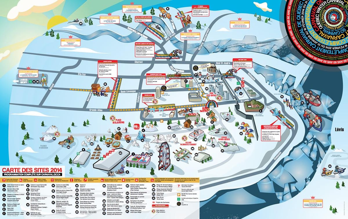 Carte du carnaval de Québec