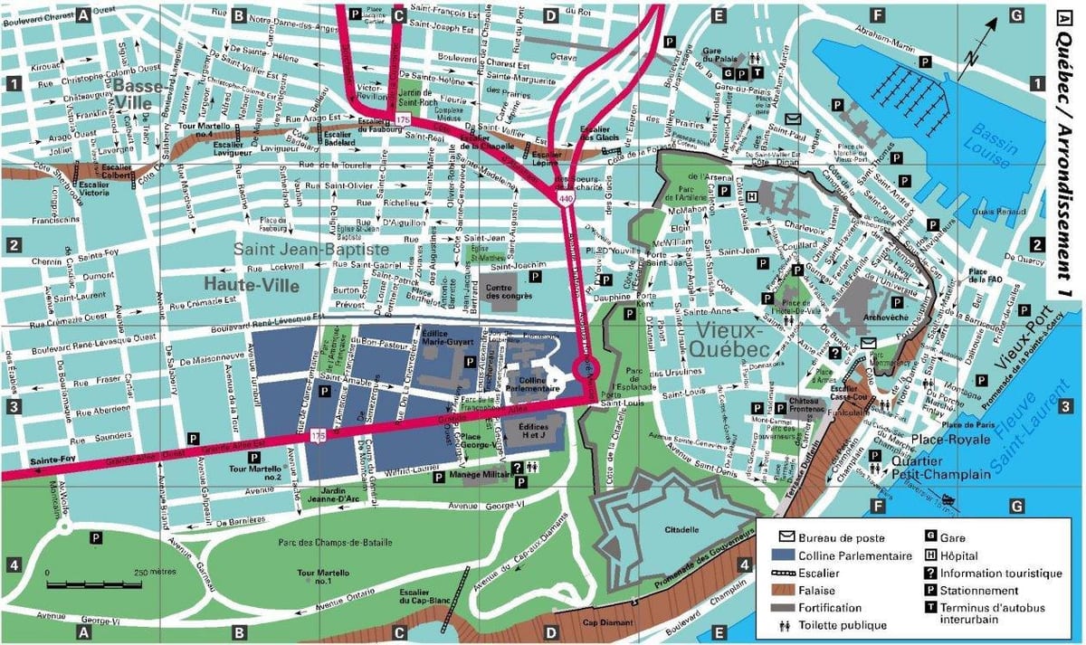 Plan de la ville de la Ville de Québec