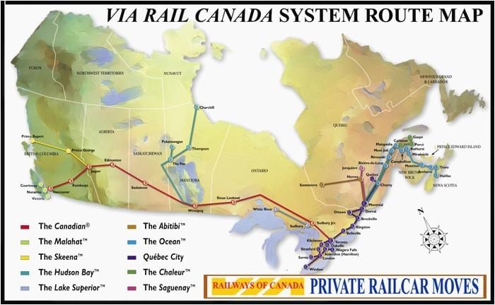 Carte de la Ville de Québec de la gare
