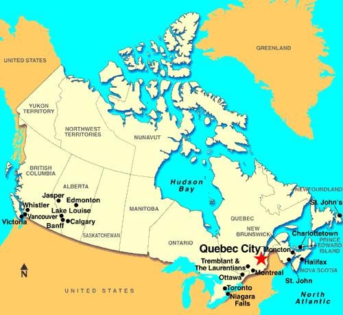 Carte de la Ville de Québec