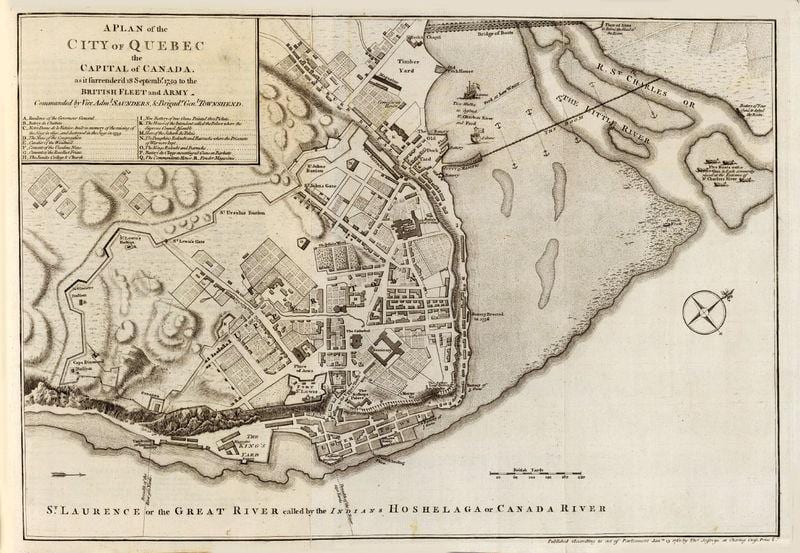 le vieux-Québec à pied guidée de la carte