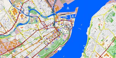 Carte de la Ville de Québec et les environs