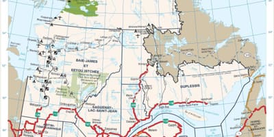 Carte de la route de Québec, canada