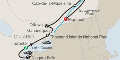La carte de Québec, canada, avec des villes