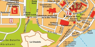 Carte de la Ville de Québec, Québec 