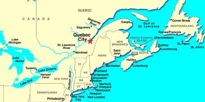 La Ville de québec carte du canada
