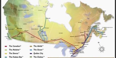 Carte de la Ville de Québec de la gare