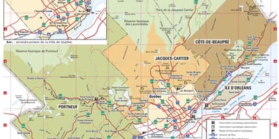 Carte du centre-ville de Québec