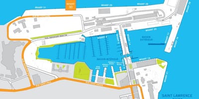 Terminal de croisière de Québec carte de la Ville